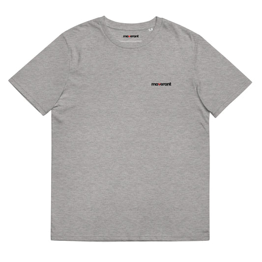T-shirt in cotone organico unisex colore Heather Grey con logo ricamato